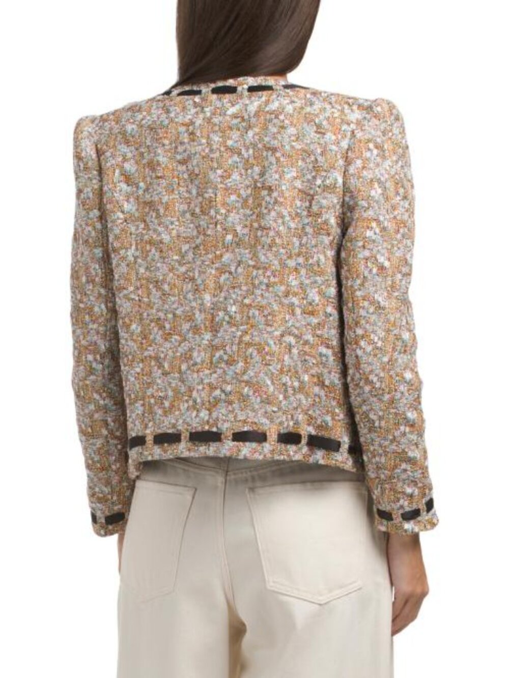 MILLY Roman Tweed Ribbon Jacket - Picture 2 of 2